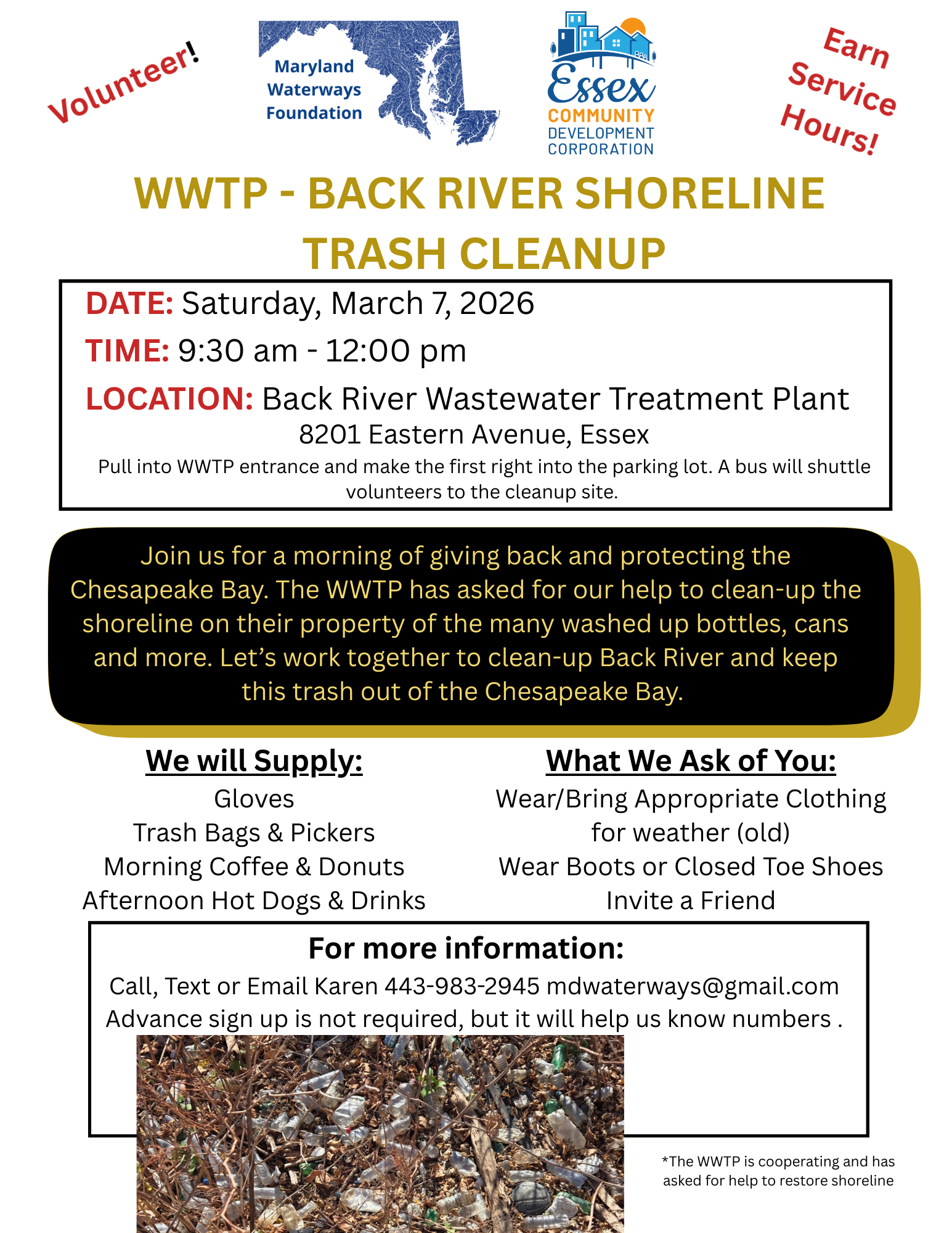 2026 Maryland Waterways Foundation Trash Pick Up